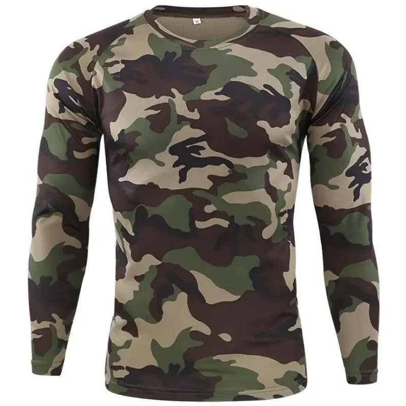 Outdoor Hunting Prints - T-shirt décontracté à manches longues pour